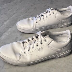 Vans leather shoes. Mens 13. White.